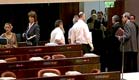 חברי האופוזיציה נוטשים את מליאת הכנסת (צילום: חדשות 2)