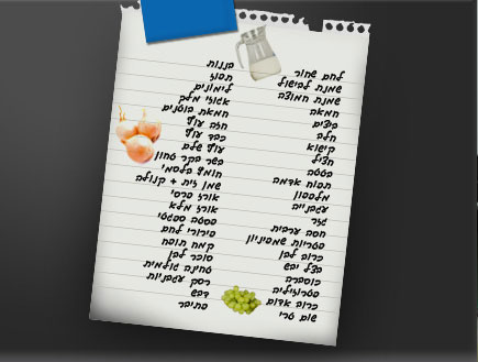 רשימת מצרכים, 31.1