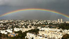 קשת בענן מעל חיפה (צילום: עדי לפר)