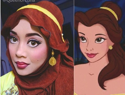 נסיכת דיסני עם חיג'אב (צילום: אינסטגרם ,מעריב לנוער)