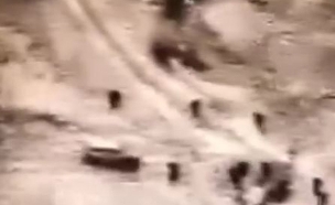 תיעוד מהאוויר של אירוע הדריסה (צילום: דוברות המשטרה)