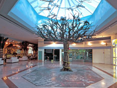 מלון קראון פלזה אילת-לובי המלון, עץ באמצע הלובי