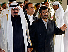 עבדאללה מלך סעודיה ונשיא איראן מחמוד אחמדינג'אד (צילום: רויטרס, רויטרס3)