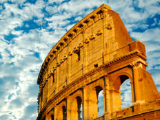 הקוליסאום ברומא ביום מעונן (צילום: istockphoto)
