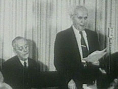 דוד בן גוריון מכריז על הקמת המדינה (תמונת AVI: אימג'בנק/GettyImages, חדשות1 ערוץ 2)