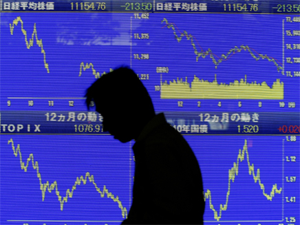 ירידות שערים בבורסה בטוקיו (צילום: חדשות)
