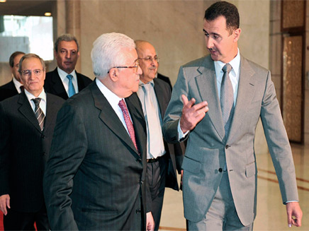 אסאד ואבו מאזן בפגישה בדמשק (צילום: רויטרס | חדשות 2)