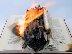 ספר עולה באש (צילום: istockphoto)