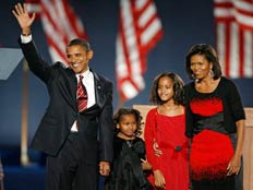 ברק אובמה ומשפחתו (צילום: רויטרס)