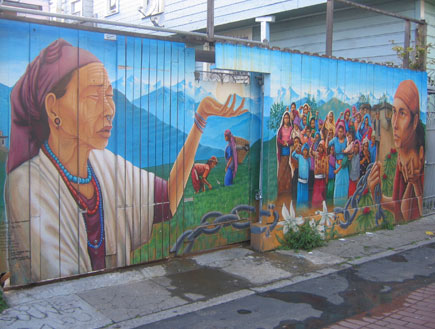ציור קיר ברחוב משין בסן פרנסיסקו (צילום: mako)
