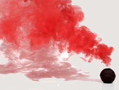 כדור מעלה עשן אדום