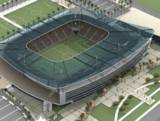 ציור של האצטדיון החדש של מכבי חיפה (צילום: מערכת ONE)