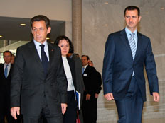סרקוזי דוחף למו"מ עם סוריה (צילום: רויטרס)