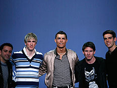חמשת המועמדים לכדורגלן השנה 2008 של פיפא (צילום: רויטרס)