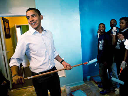 הנשיא הנבחר צובע את וושינגטון (צילום: אימג'בנק - gettyimages)
