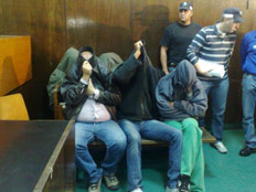 החשודים, היום בבית המשפט (צילום: גלעד שלמור כתב חדשות 2 באינטרנט)