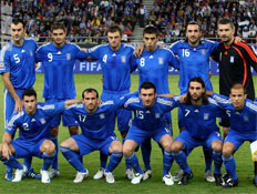 נבחרת יוון 2009 (צילום: Phil Cole, GettyImages IL)