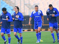 נבחרת ישראל באימון הבוקר (צילום: שי לוי, TGspot, מערכת ONE)