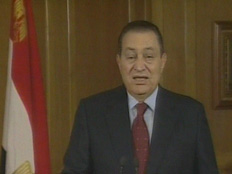 הנשיא מובארק, היום בקהיר (צילום: חדשות2)