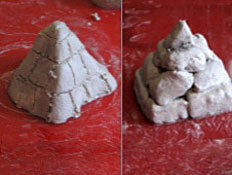 קולאז' פירמידות- יצירה לפסח (צילום: באדיבות אתר הלול)