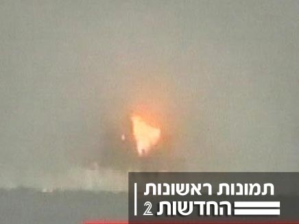 פיצוץ סירת התופת מול חופי עזה (חדשות 2) (צילום: אל-ג'אזירה)