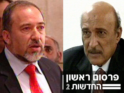 עומר סולימאן ואביגדור ליברמן (צילום: חדשות 2)
