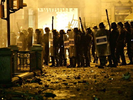 מהומות ברומא (צילום: רויטרס)
