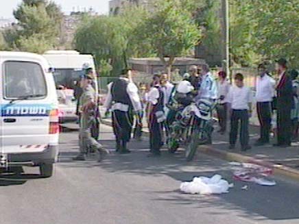 תאונת דרכים בירושלים (צילום: חדשות 2)