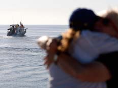ספינת סיוע מקפריסין לעזה (צילום: רויטרס)
