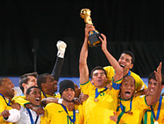 ברזיל מניפה גביע (צילום: רויטרס)