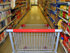 סופרמרקט, עגלת קניות (צילום: istockphoto)