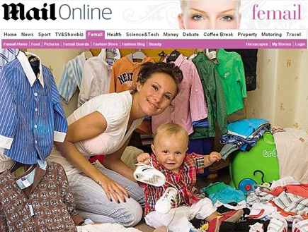 בגדי מעצבים לתינוק- מהדיילי מייל (צילום: מתוך אתר ה dailymail)