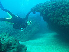 צוללן מתחת למים (צילום: סקובה דייב ישראל)
