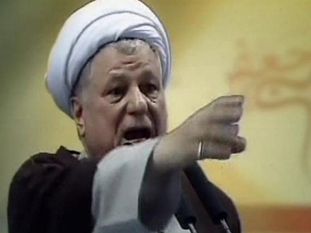 רפסאנג'אני נואם באיראן (צילום: חדשות 2)