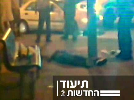 תיעוד, דקות אחרי הרצח אמש בת"א (צילום: חדשות 2)