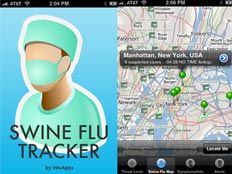 אפליקציה לגילוי שפעת החזירים לאייפון (צילום: מתוך בלוג אפליקציות לאייפון)