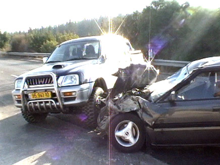תאונת דרכים בצומת סומך (צילום: חדשות2)