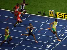 יוסאין בולט שיא עולם 100 מטר (צילום: AP)