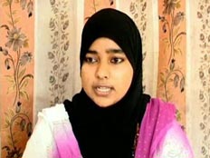 מוסלמית מדוכאת בהודו (צילום: NDTV)