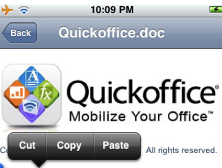 quickoffice 2 (צילום: mako)