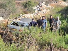 זירת ניסיון הדריסה בבית"ר עילית (צילום: אלי סגל - אתר "חרדים")