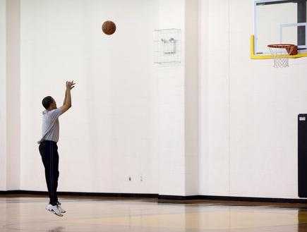 נשיא ארה"ב, ברק אובמה. חובב גדול של ספורט (רויטרס) (צילום: מערכת ONE)