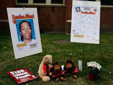 דריון אלברט ילד בן 16 נרצח בבית הספר (צילום: AP)