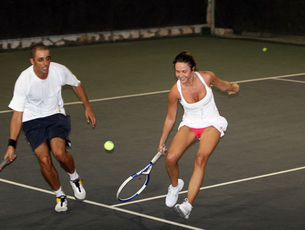 מרינה קבישר ודודי סלע בטניס, פפראצי (צילום: אורי אליהו)