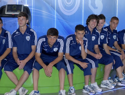 נבחרת הנערים במוזיאון הוועד האולימפי (אלעד ירקון) (צילום: מערכת ONE)