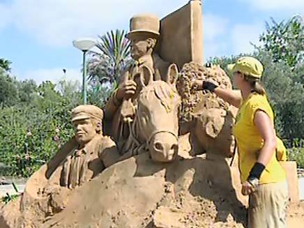אומנות בחול (צילום: חדשות 2)