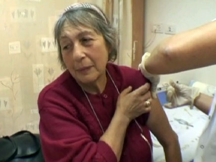 חיסון נגד שפעת החזירים (צילום: חדשות 2)