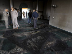 מסגד שרוף בשכם (צילום: חדשות 2)