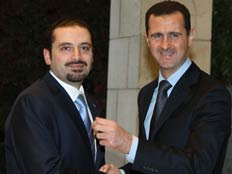 חרירי הבן ואסד. נשיא סוריה חיסל את האב? (צילום: רויטרס)