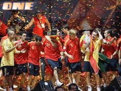 נבחרת ספרד. פלה חושב שהם יחגגו גם בדרא"פ  (רויטרס) (צילום: מערכת ONE)